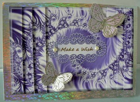 Make a Wish Lavender Satin Swirl Side Stacker by Audrey Wilson