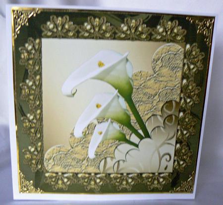 Embossed Frame with Callas Topper by Audrey Wilson
