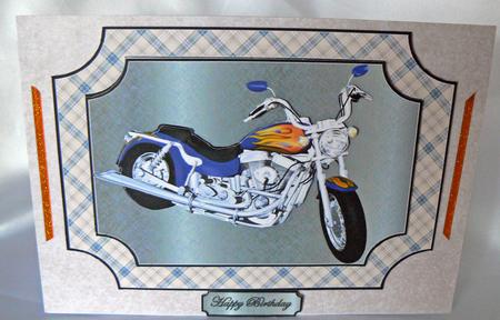 Blue Mad Motorbike by Audrey Wilson