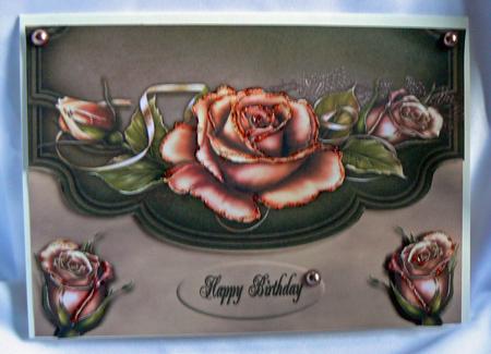 Autumn Rose Envelope Card by Audrey Wilson