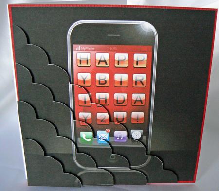 Smart Phone Scallop Corner Side Stacker Topper by Audrey Wilson