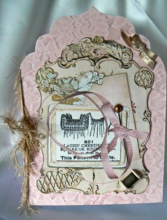 Vintage Lace Elegant Top Card Base by Audrey Wilson
