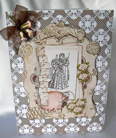 Lacey Background in Chocolate by Audrey Wilson