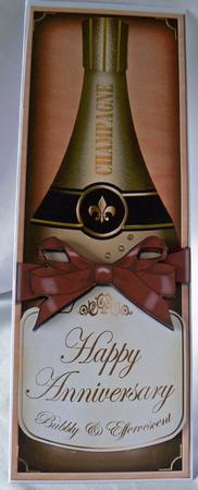 Large Dl Anniversary Champers in a Box Quick Card 3D Decoupa by Audrey Wilson