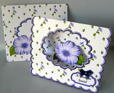 Blue Petunia Tent Card Kit by Audrey Wilson