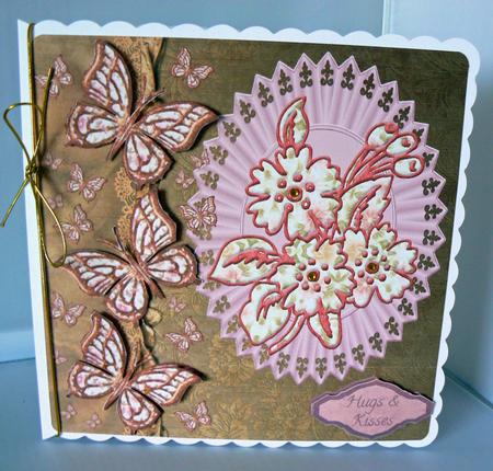 Applique Flowers & Butterflies on Gold by Audrey Wilson