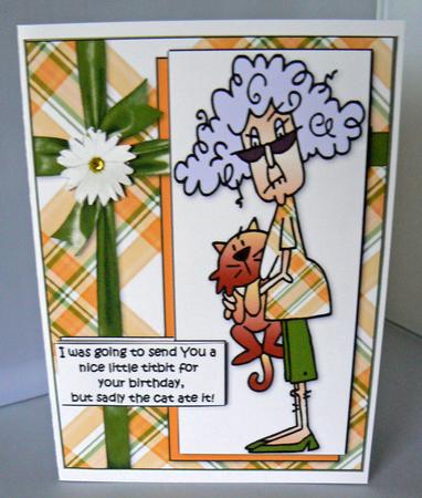 Stella's Cat Ate the Present! Quick Card by Audrey Wilson