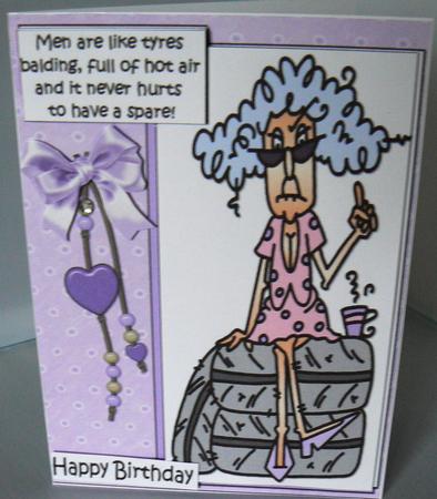 Stella Says Men Are Like Tyres Quick Card by Audrey Wilson