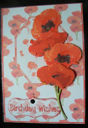Poppies, Card Front and Decoupage by Audrey Wilson