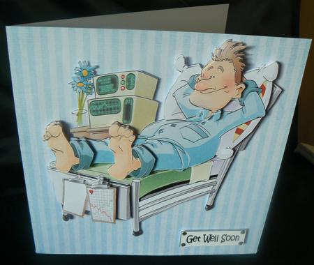 Get Well Soon Dude Ii Decoupage Sheet by Audrey Wilson