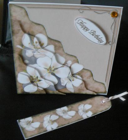 Apple Blossom Quick Card with Corner Side Stacker Pyramage by Audrey Wilson