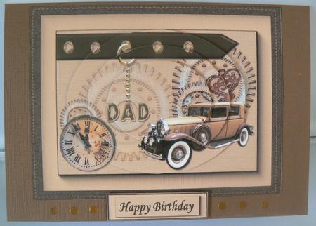 Vintage Steampunk for Dad Oval Pyramid by Audrey Wilson