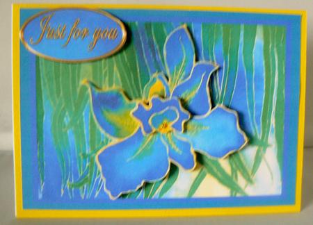 Silk Iris Decoupage by Audrey Wilson