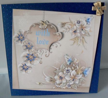 Winter Flowers Quick Card - Cream by Audrey Wilson
