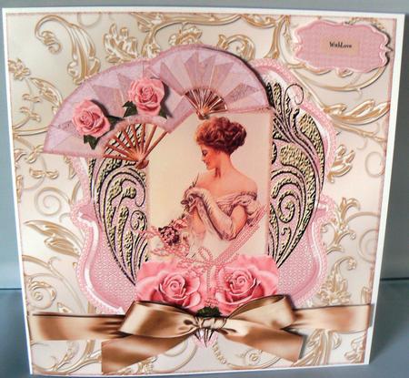 Beautiful Vintage Lady in Pink and Cream by Audrey Wilson
