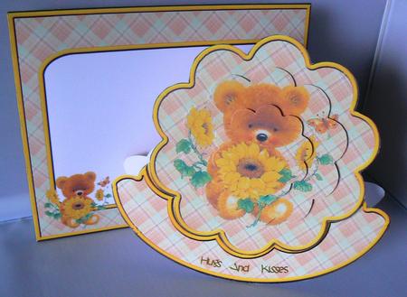 Sunflower Bear Rocker Card Kit by Audrey Wilson