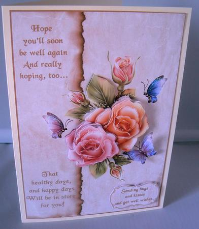 Parchment and Roses Get Well by Audrey Wilson