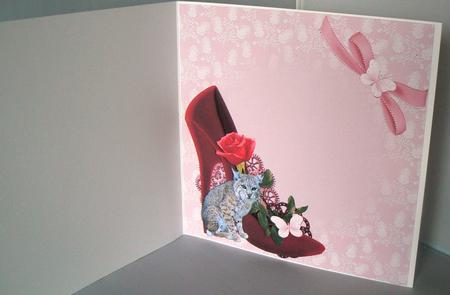 Wild Cat with Shoe 8x8 Insert Plate by Audrey Wilson