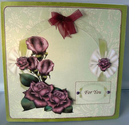 Roses in Purple and Green by Audrey Wilson