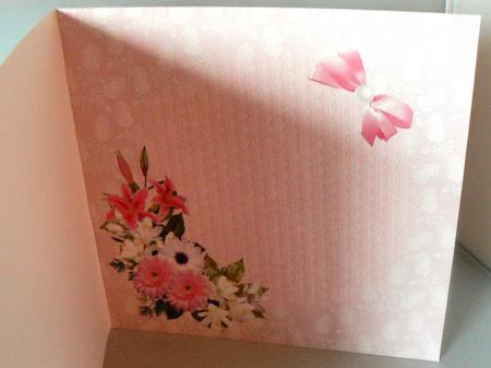 8x8 Pink Floral Spray Insert Plate by Audrey Wilson