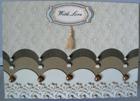 Lace Scallops & Pearls Backing Paper 9 by Audrey Wilson