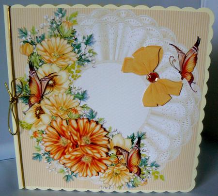 Flowers and Butterflies 8x8 Topper by Audrey Wilson