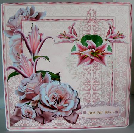 Roses and Lillies in Pink Beauty by Audrey Wilson