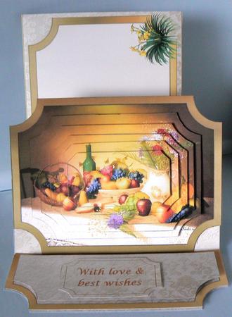 Birthday Fruit in a Bowl Decoupage Easel Card Kit by Audrey Wilson