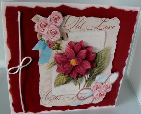 Vintage Flowers Topper with Decoupage by Audrey Wilson