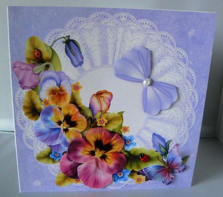 8x8 Spring Pansies by Audrey Wilson
