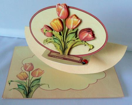 Spring Tulips Rocker Easel Card Kit by Audrey Wilson
