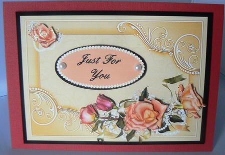 Jubilant Roses Card Front by Audrey Wilson