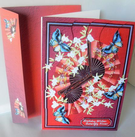 Flowery Fans & Butterflies Wavy Corner Stacker Kit by Audrey Wilson