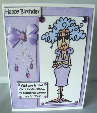 Stella Say Old Age is Like Underwear Quick Card by Audrey Wilson
