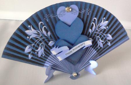 Heart of Romance Fan & Stand 3 by Audrey Wilson