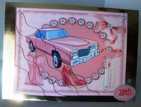 Daddy's Gonna Buy Me a Pink Cadilac Side Stacker by Audrey Wilson