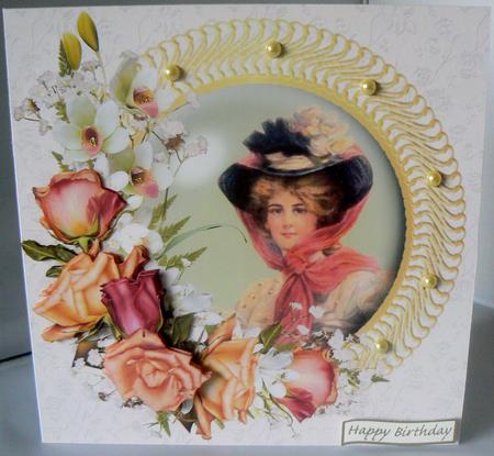 8x8 Vintage Lady Portrait by Audrey Wilson