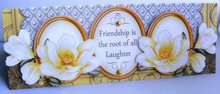 Lemon Magnolia Root of Friends Large Dl Decoupage Card Kit by Audrey Wilson