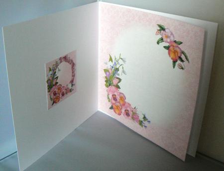 8x8 Spring Flowers Pink Insert Plate by Audrey Wilson
