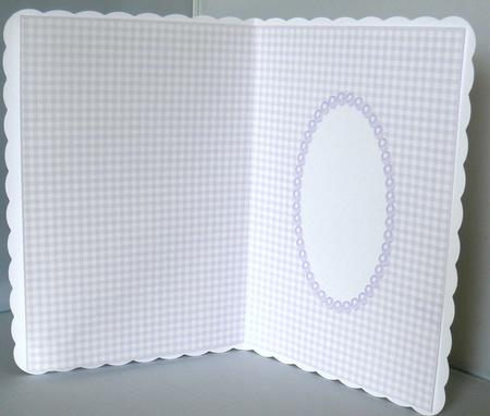 Pastel Lilac Gingham Insert by Audrey Wilson