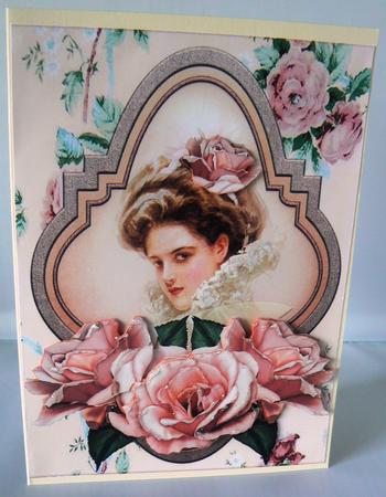 Vintage Lady with Roses by Audrey Wilson