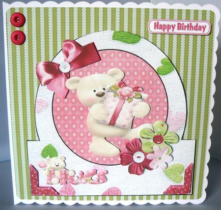 Birthday Thank You Bear - Pink by Audrey Wilson