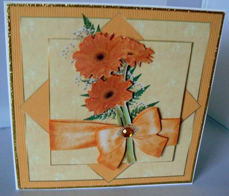 Gebera Daisy Pure and Simple Decoupage by Audrey Wilson
