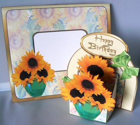 3D Box Sunflowers by Audrey Wilson