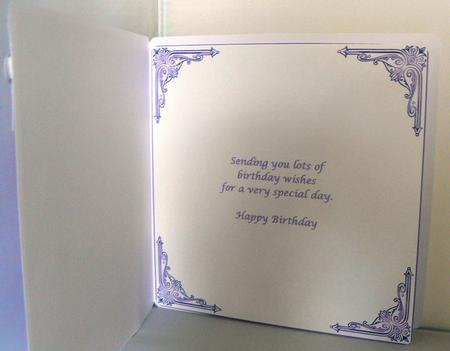 Purple 7.5 x 7.5 Inch Birthday Insert by Audrey Wilson