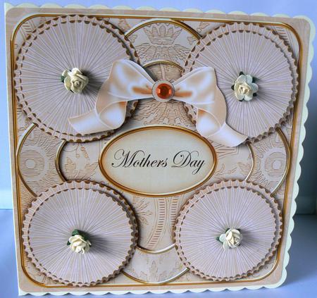 Cream Mix Mothers Day 3D Rosette 8in Card Kit by Audrey Wilson