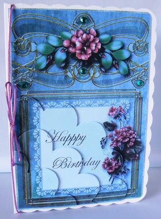 Fantasy Floral Scalloped Corner Stacker Topper 2 by Audrey Wilson