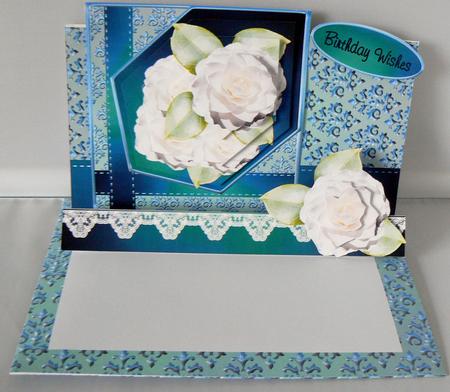 White Camelia Topper & A5 Card Front Kit by Audrey Wilson
