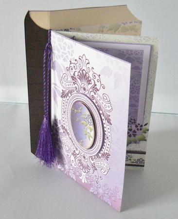 Timeless Lavender Birthday Book Card Topper by Audrey Wilson