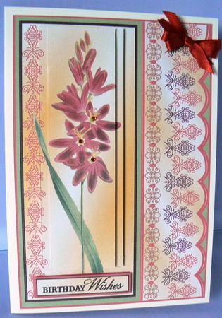 Dark Pink Freesias by Audrey Wilson